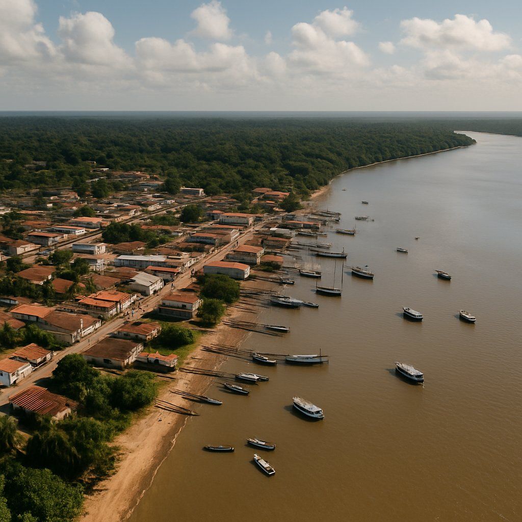 Curua, Brazil Cruise Port - overhead view of the Curua itinerary stop located in the South America cruising region