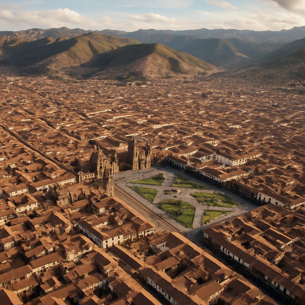 Cusco, Peru Cruise Port - overhead view of the Cusco itinerary stop located in the South America cruising region