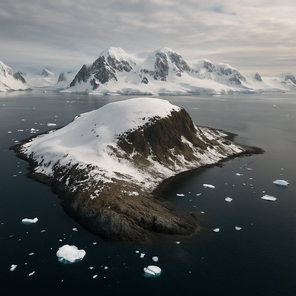 Cuverville Island, Antarctica Cruise Port - overhead view of the Cuverville Isl itinerary stop located in the Other (Asia/Africa/Middle East) cruising region