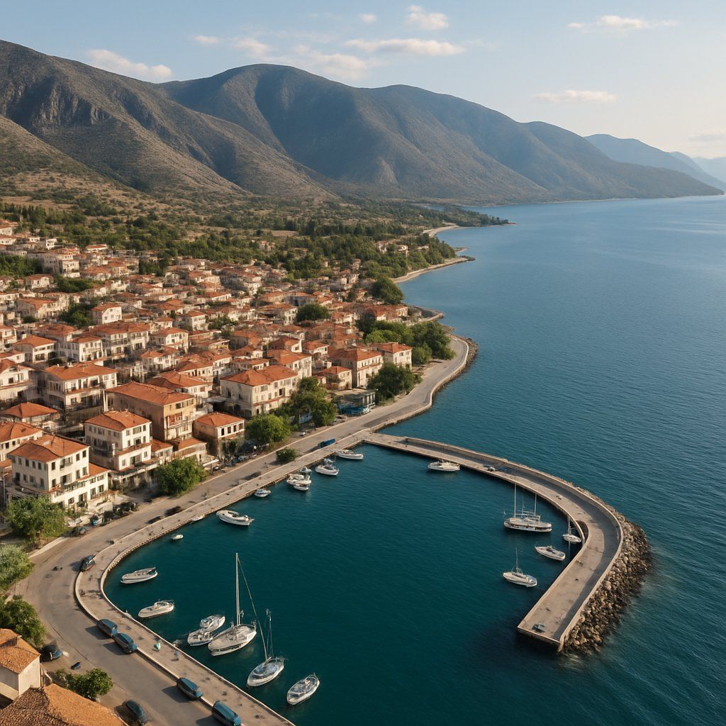 Delphi Cruise Port - overhead view of the Delphi itinerary stop located in the Europe - Eastern Europe cruising region