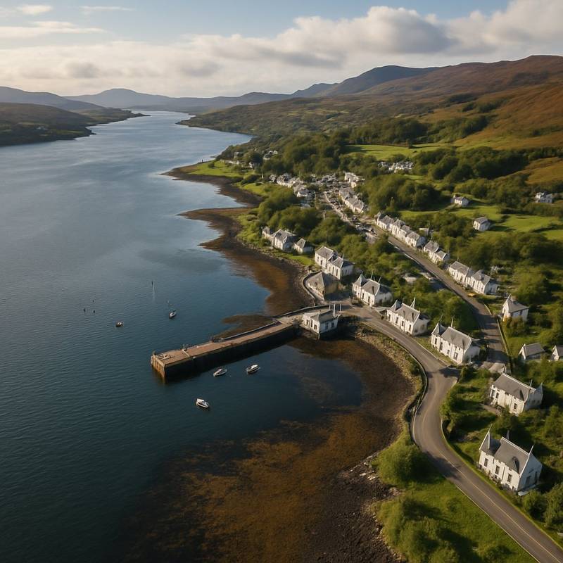 Dunvegan, Isle Of Skye, Scotland Cruise Port - overhead view of the Dunvegan itinerary stop located in the Europe - Western Europe cruising region