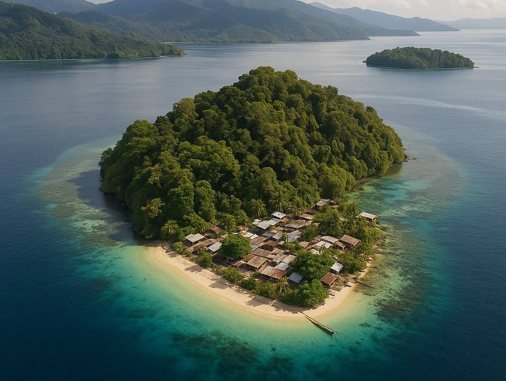Dwars In Die Weg Island, West Papua, Indonesia cruise port