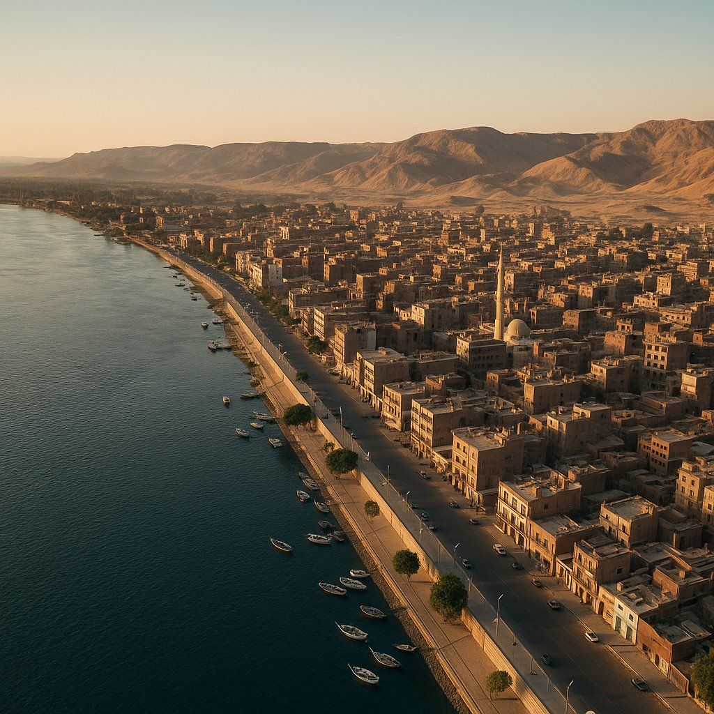 Edfu Cruise Port - overhead view of the Edfu itinerary stop located in the Other (Asia/Africa/Middle East) cruising region