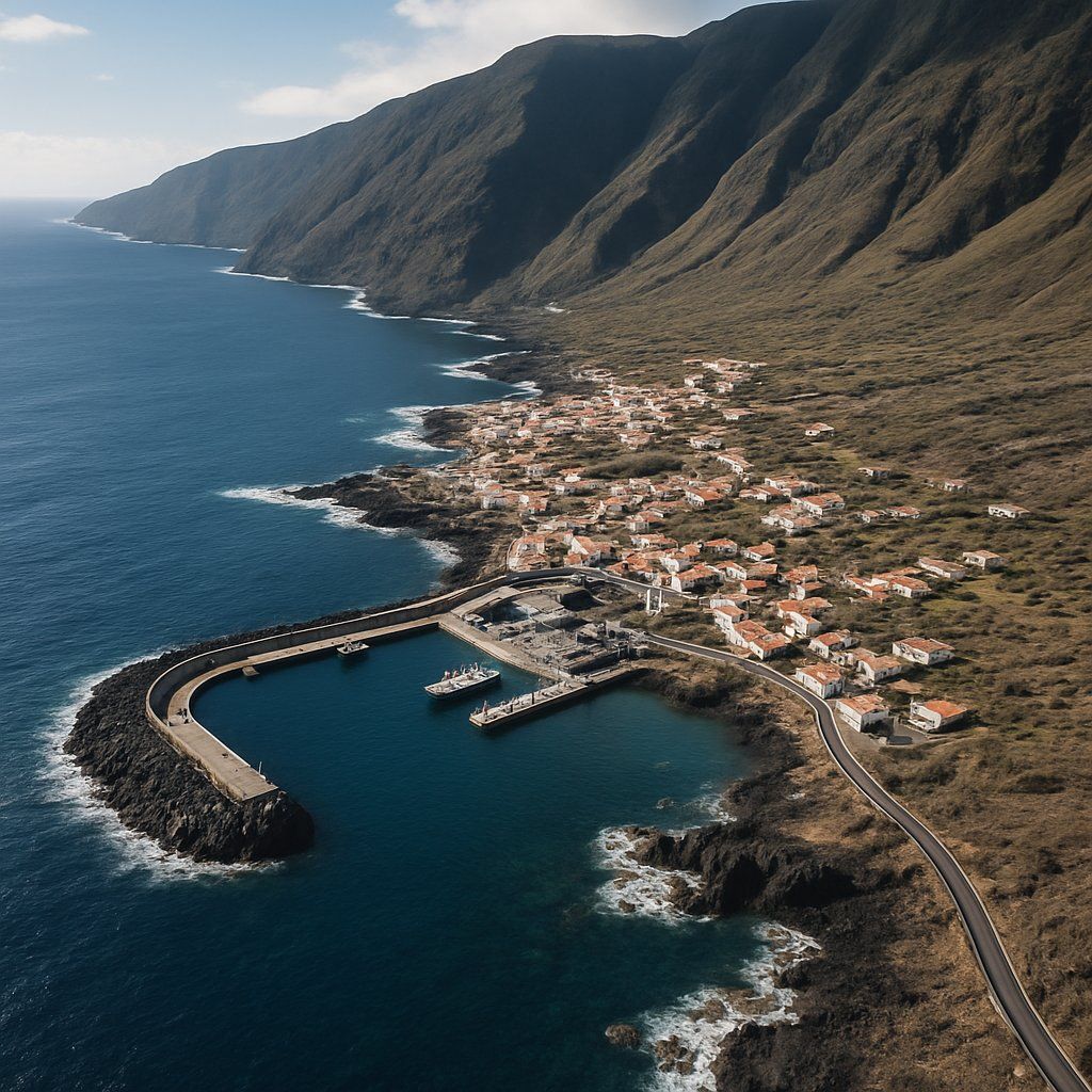 El Hierro, Canary Islands Cruise Port - overhead view of the El Hierro itinerary stop located in the Europe - Western Europe cruising region