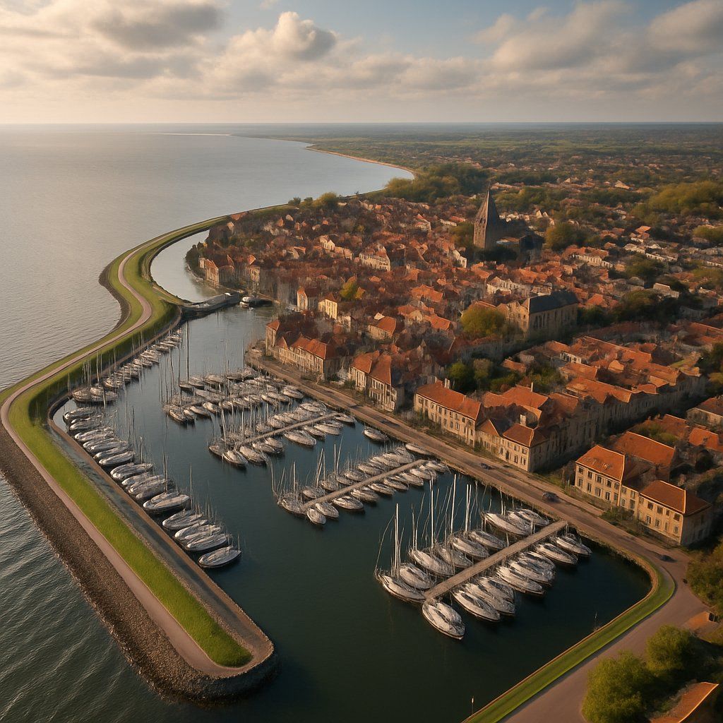 Enkhuzien Cruise Port - overhead view of the Enkhuzien itinerary stop located in the Europe - Western Europe cruising region