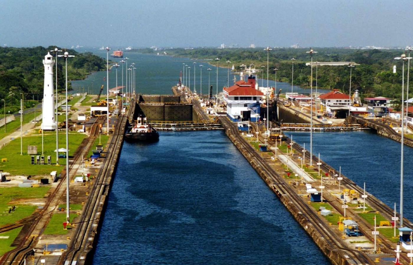 Enter Panama Canal At Balboa Cruise Port