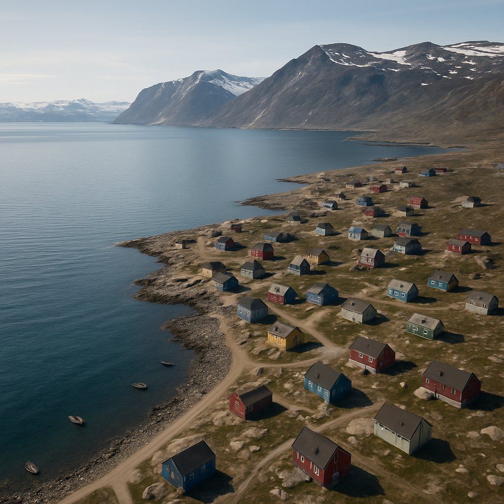 Etah, Greenland Cruise Port - overhead view of the Etah itinerary stop located in the Polar Regions cruising region