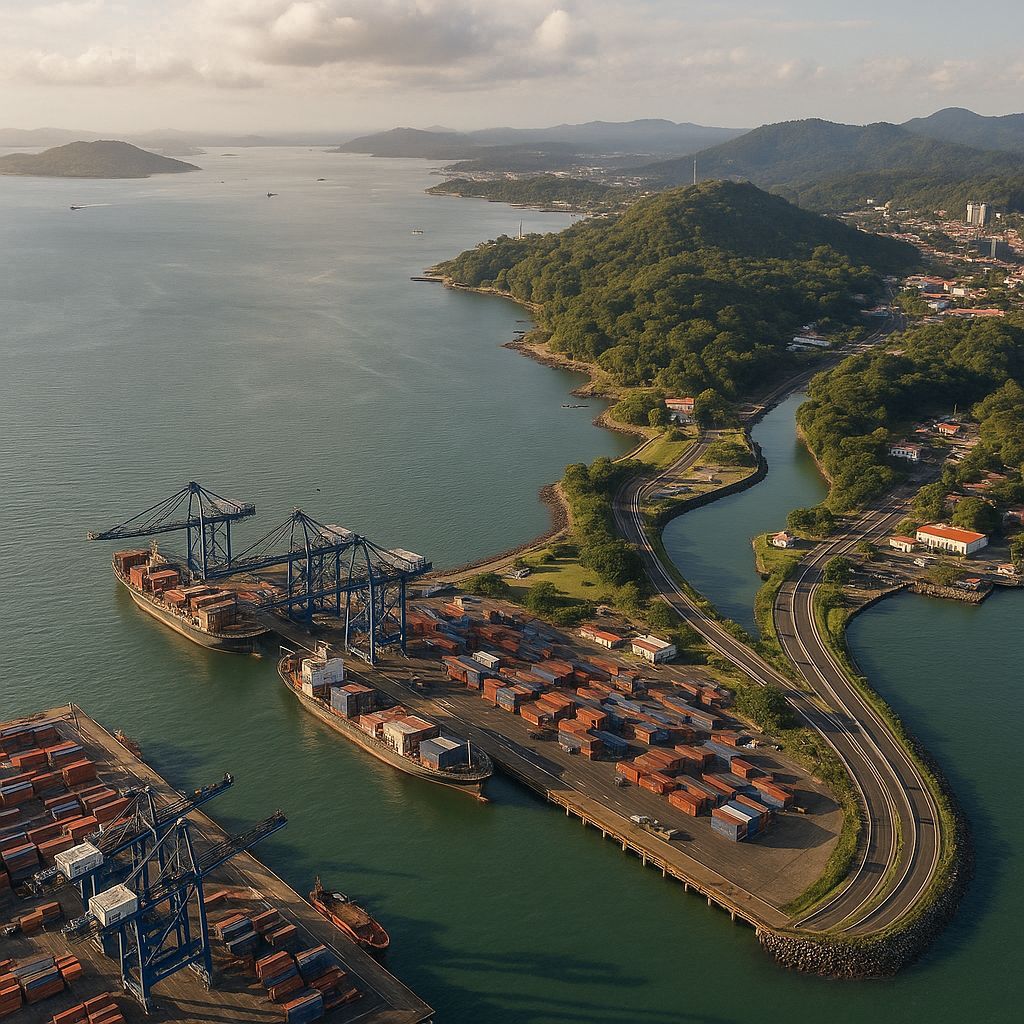 Exit Panama Canal At Balboa Cruise Port