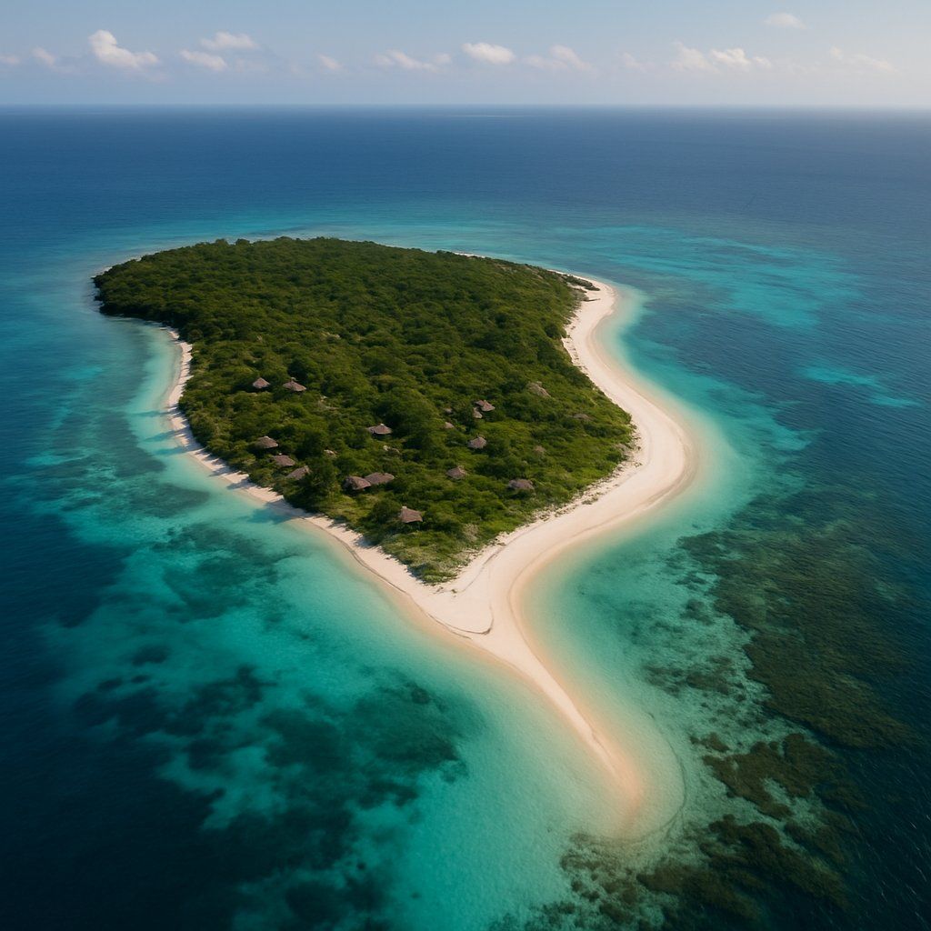 Fanjove Island Tanzania Cruise Port - overhead view of the Fanjove Island itinerary stop located in the Other (Asia/Africa/Middle East) cruising region