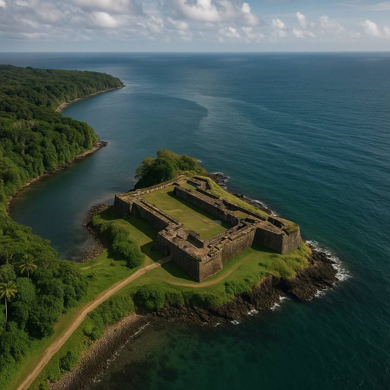 Fort San Lorenzo, Panama Cruise Port - overhead view of the Fort San Lorenzo itinerary stop located in the Central America, Panama Canal cruising region