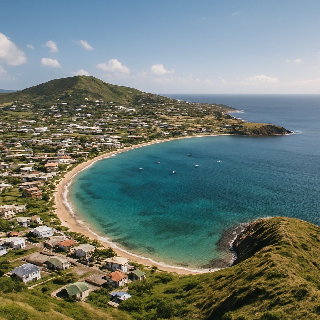 Frigate Bay, St. Kitts Cruise Port - overhead view of the Frigate Bay itinerary stop located in the Caribbean - Southern cruising region