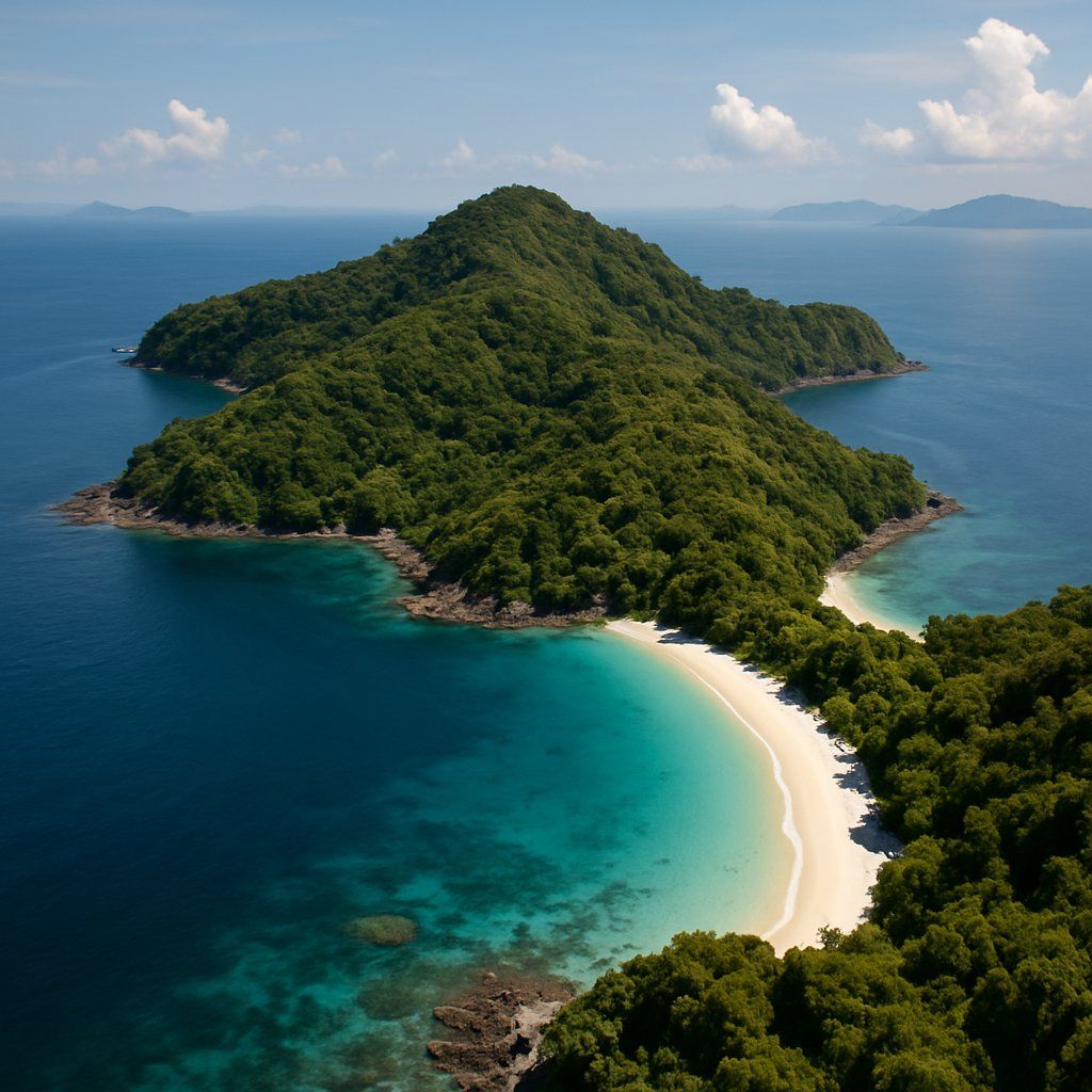 Frost Island, Mergui Archipelago, Myanmar Cruise Port - overhead view of the Frost Island itinerary stop located in the Other (Asia/Africa/Middle East) cruising region