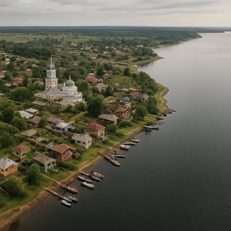 Goritsy Cruise Port - overhead view of the Goritsy itinerary stop located in the Europe - Northern Europe cruising region