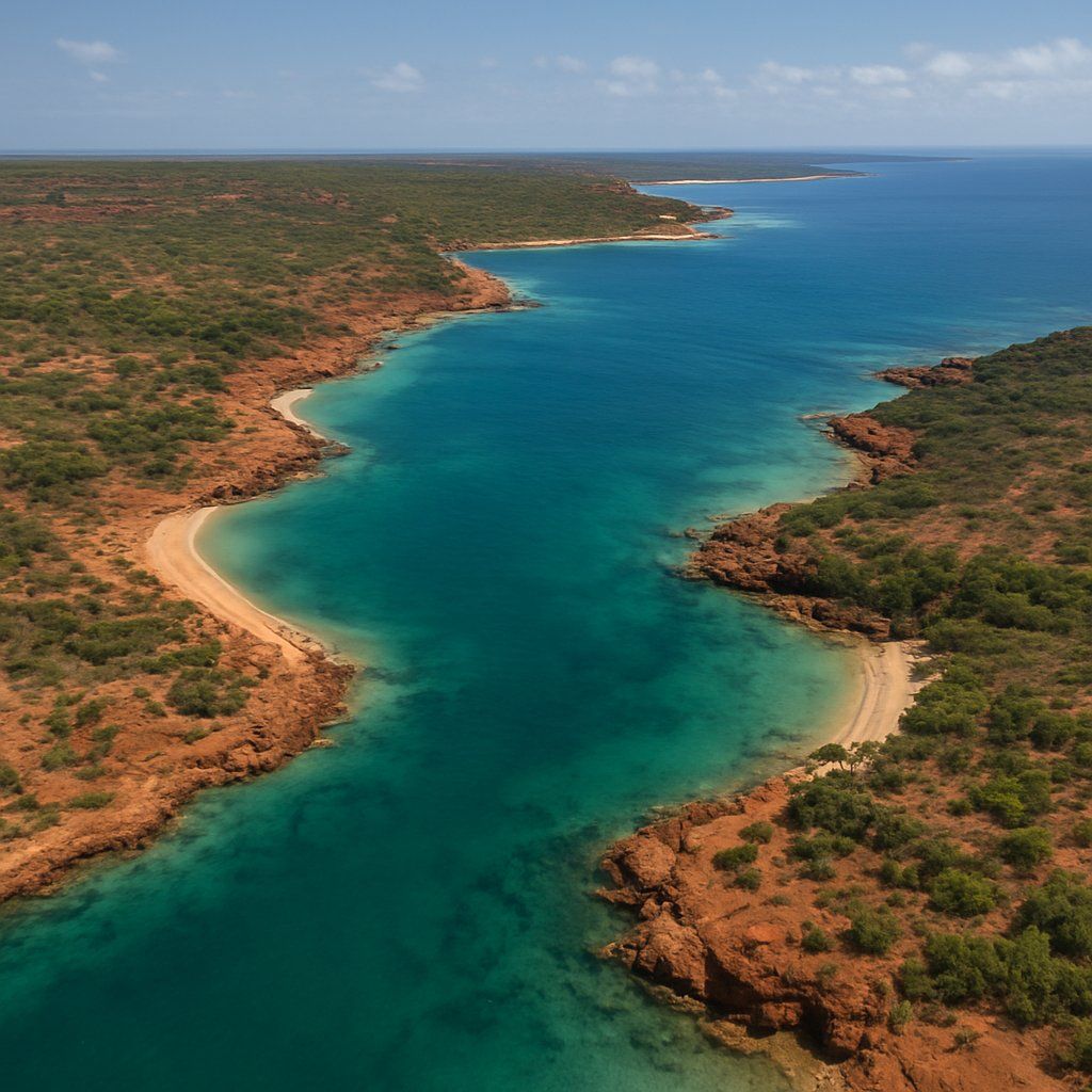 Groote Eylandt Australia Cruise Port - overhead view of the Groote Eylandt itinerary stop located in the South Pacific - Australia cruising region