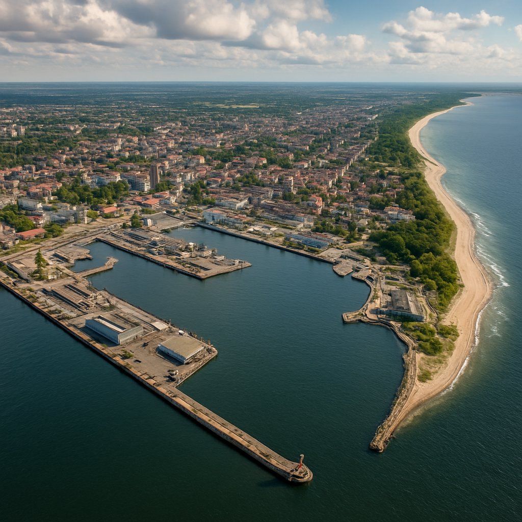 Gydnia Cruise Port - overhead view of the Gydnia itinerary stop located in the Europe - Northern Europe cruising region