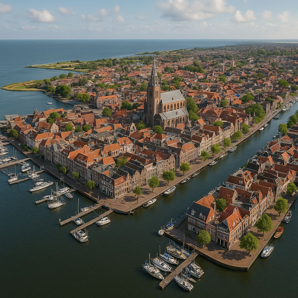 Haarlem, Netherlands Cruise Port - overhead view of the Haarlem itinerary stop located in the Europe - Western Europe cruising region
