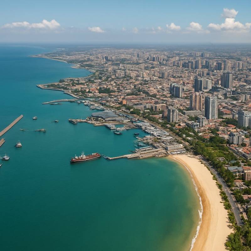 Haikou, China Cruise Port - overhead view of the Haikou itinerary stop located in the Other (Asia/Africa/Middle East) cruising region
