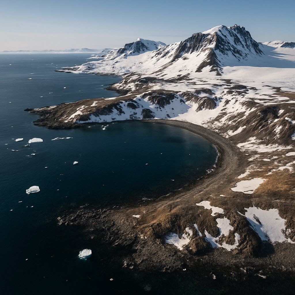 Half Moon Island, Antarctica Cruise Port - overhead view of the Half Moon Isl itinerary stop located in the Other (Asia/Africa/Middle East) cruising region