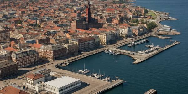 Helsingborg, Sweden Cruise Port - overhead view of the Helsingborg itinerary stop located in the Europe - Northern Europe cruising region