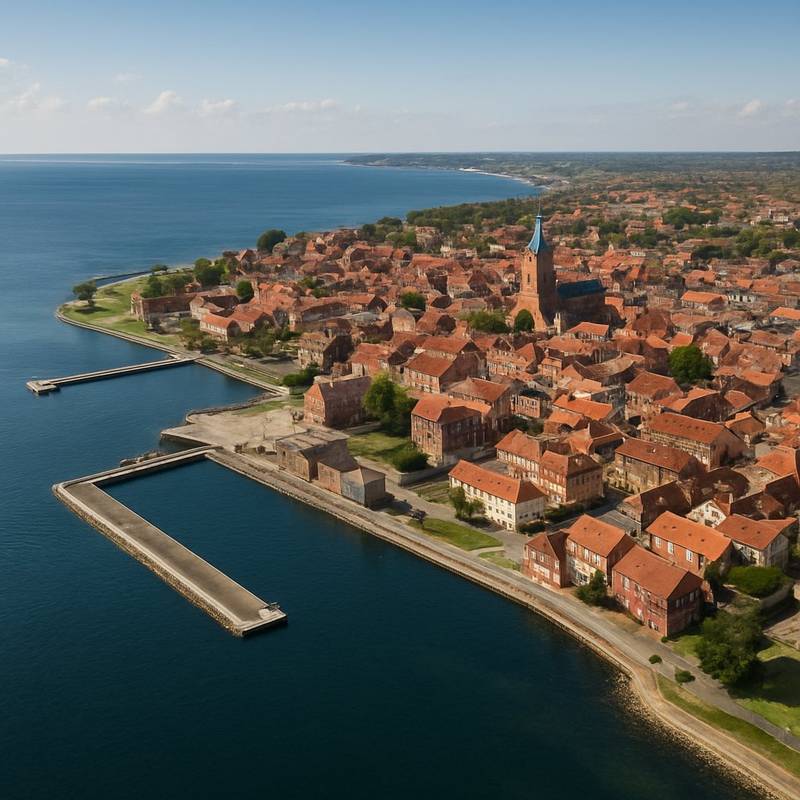 Helsingor, Denmark Cruise Port - overhead view of the itinerary stop located in the Europe - Northern Europe cruising region