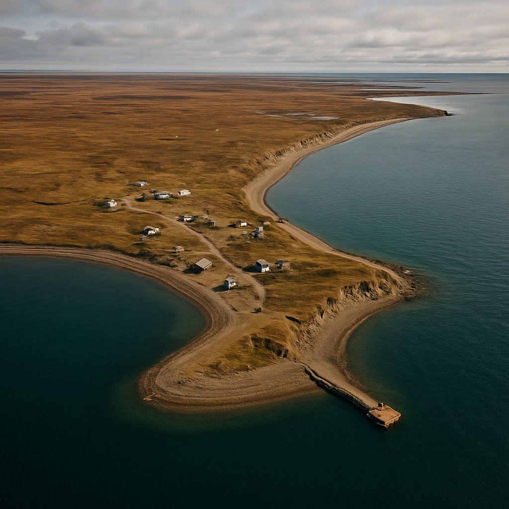 Herschel Island, Yukon Territory Cruise Port - overhead view of the Herschel Island itinerary stop located in the Canada, New England, New York cruising region
