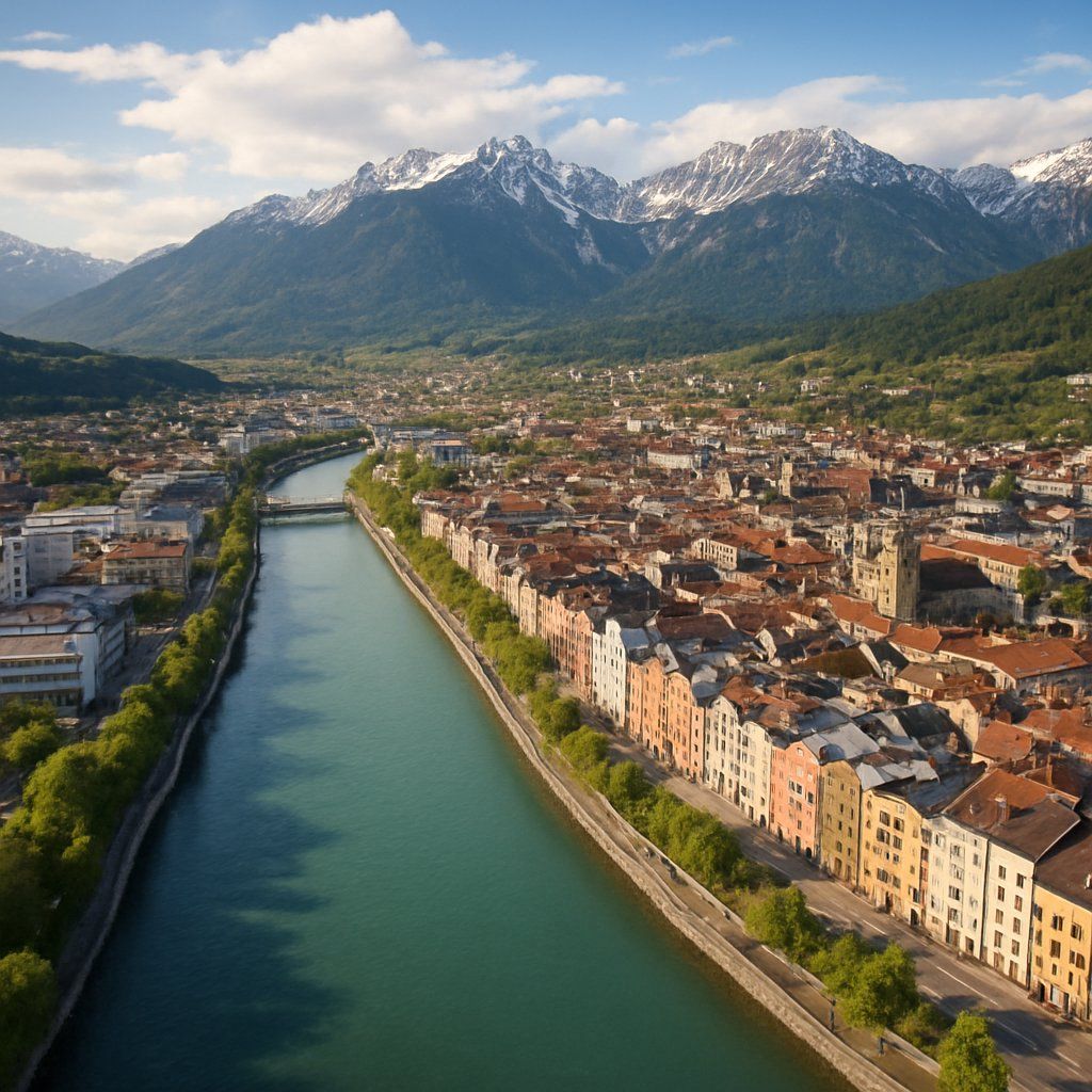 Innsbruck, Austria Cruise Port - overhead view of the Innsbruck itinerary stop located in the Europe - Western Europe cruising region