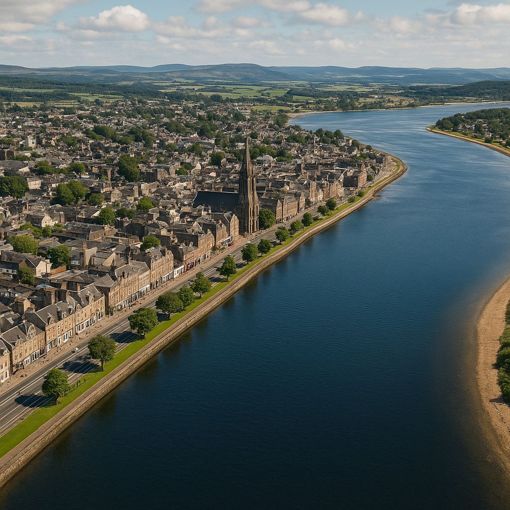 Inverness, Scotland Cruise Port - overhead view of the Inverness itinerary stop located in the Europe - Western Europe cruising region
