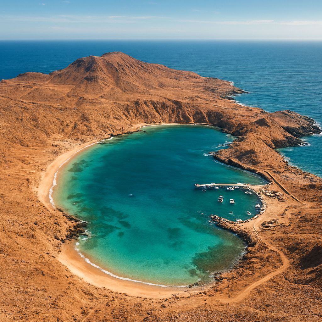 Isla Chanaral (chanaral Island), Chile Cruise Port - overhead view of the Isla Chanaral itinerary stop located in the South America cruising region