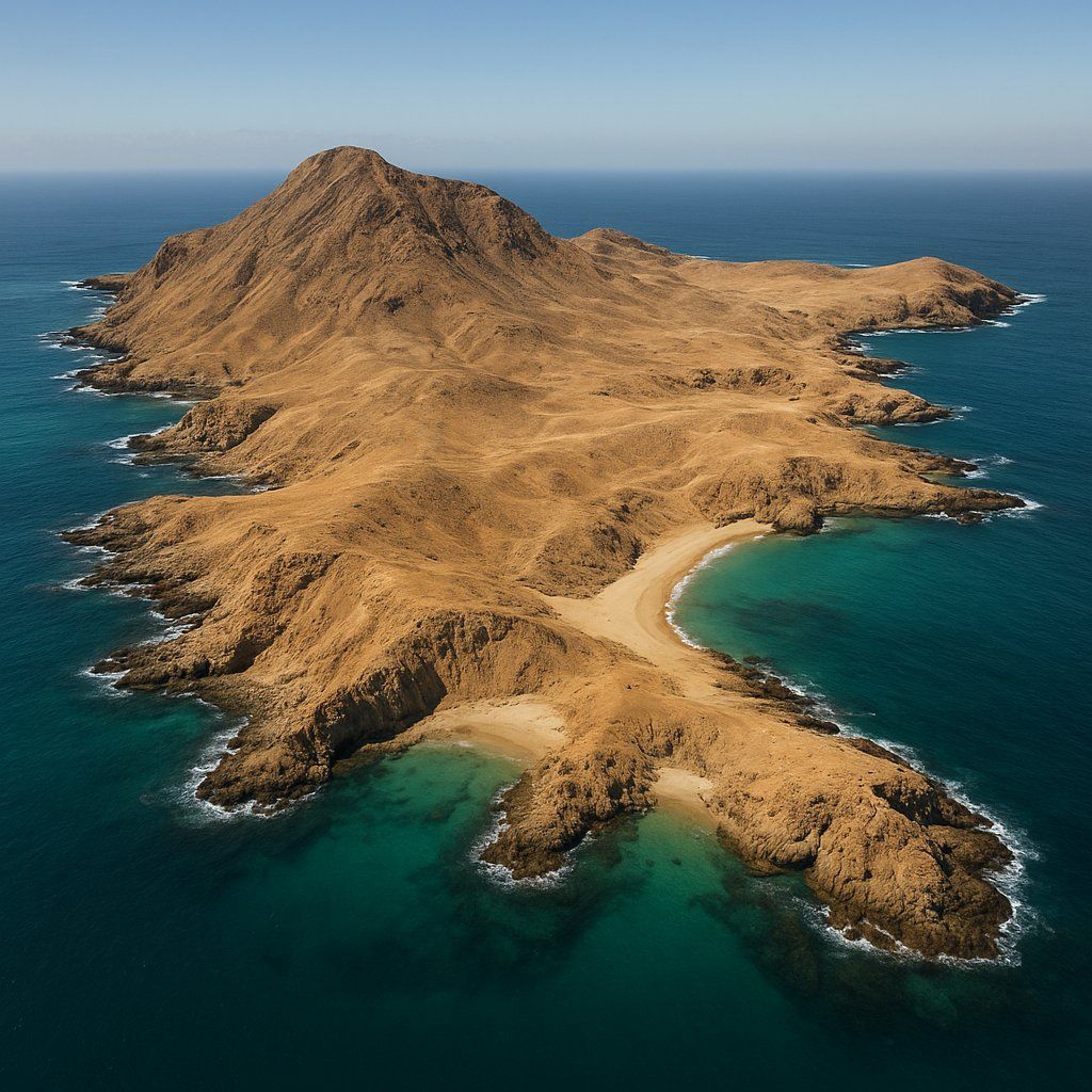 Isla Lobos De Tierra, Peru Cruise Port - overhead view of the Isla Lobos itinerary stop located in the South America cruising region