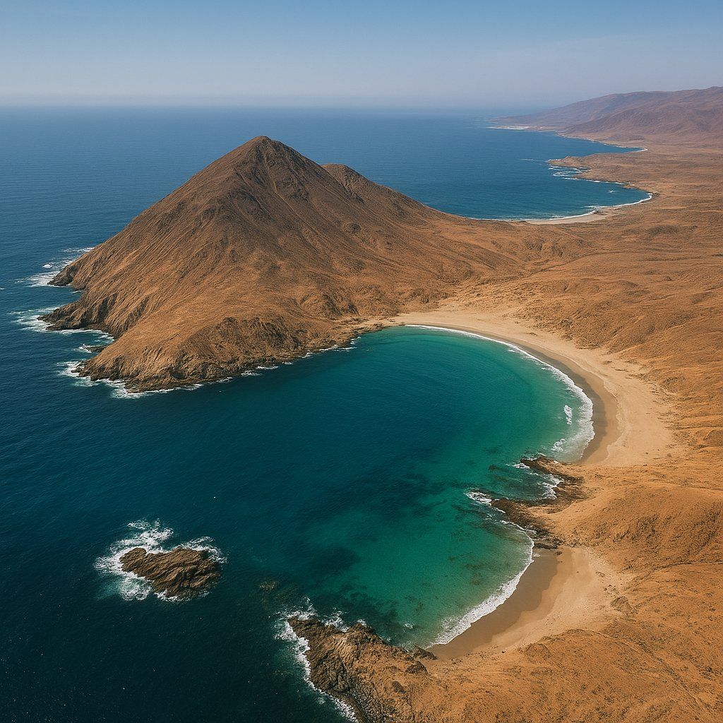 Isla Pan De Azucar, Chile Cruise Port - overhead view of the Isla Pan itinerary stop located in the South America cruising region