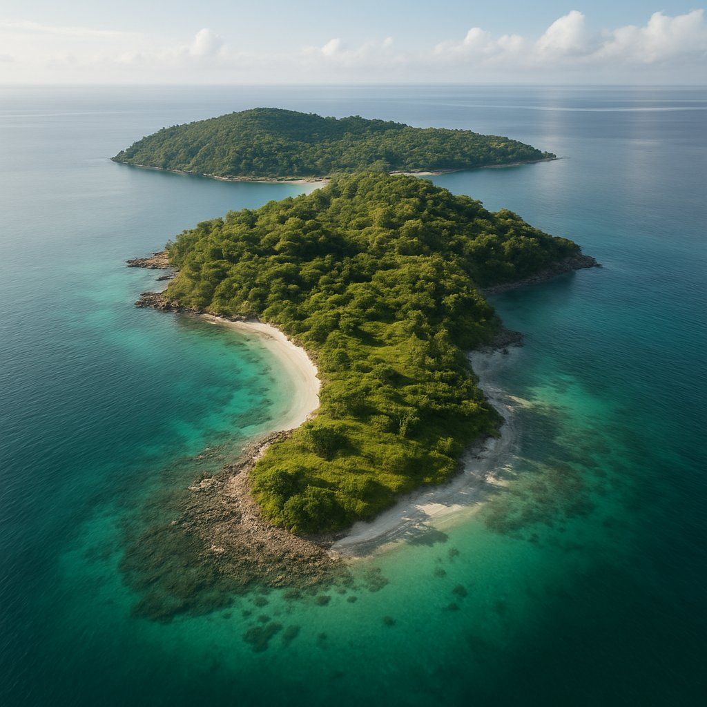 Isla Parida, Panama Cruise Port - overhead view of the Isla Parida itinerary stop located in the Central America, Panama Canal cruising region