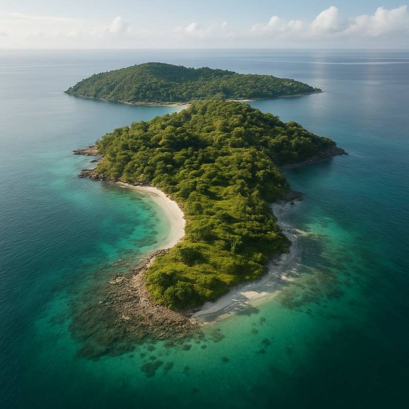 Isla Parida, Panama Cruise Port - overhead view of the Isla Parida itinerary stop located in the Central America, Panama Canal cruising region