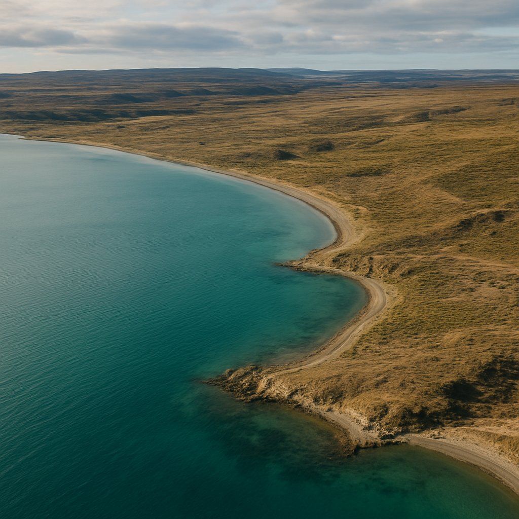 Isla Pinguino, Argentina Cruise Port - overhead view of the Isla Pinguino itinerary stop located in the South America cruising region