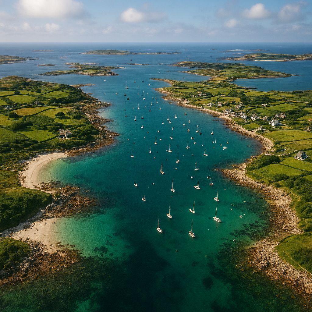 Isles Of Scilly Cruise Port - overhead view of the Isles Of Scilly itinerary stop located in the Europe - Western Europe cruising region