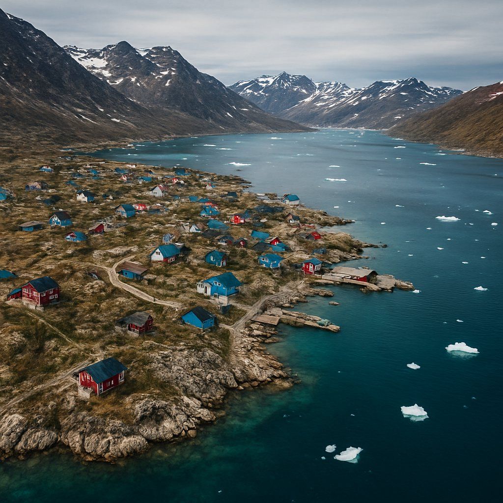 Itilleq, Greenland Cruise Port - overhead view of the Itilleq itinerary stop located in the Polar Regions cruising region