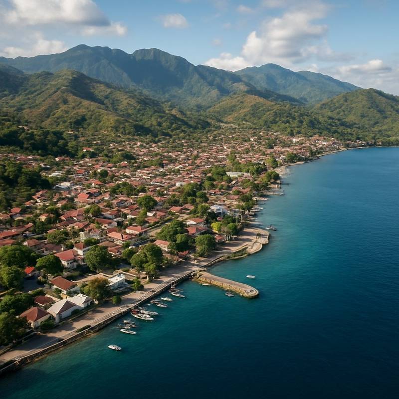 Kalabahi, Indonesia Cruise Port - overhead view of the Kalabahi itinerary stop located in the South Pacific cruising region