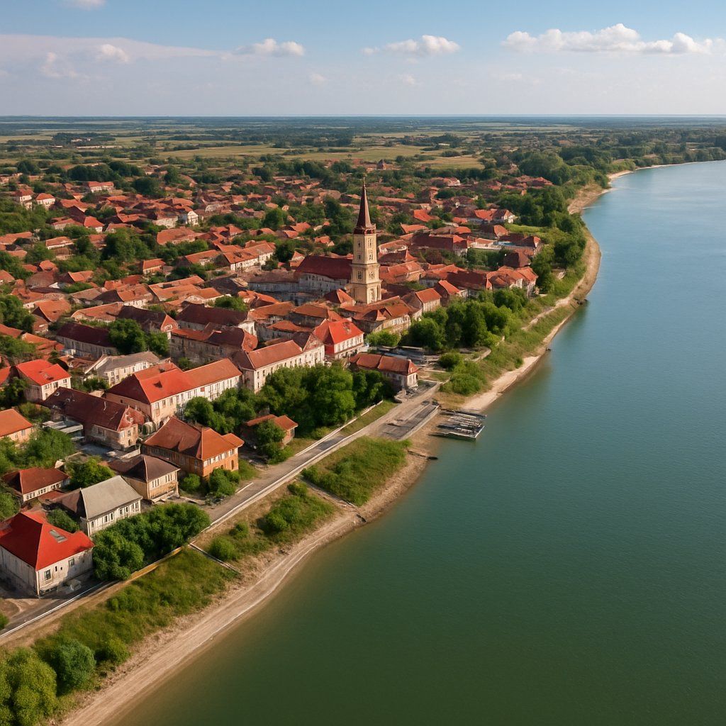 Kalocsa, Hungary Cruise Port - overhead view of the Kalocsa itinerary stop located in the Europe - Eastern Europe cruising region