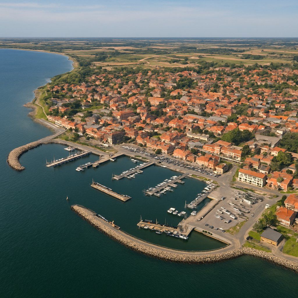 Kalundborg Denmark Cruise Port - overhead view of the Kalundborg itinerary stop located in the Europe - Northern Europe cruising region