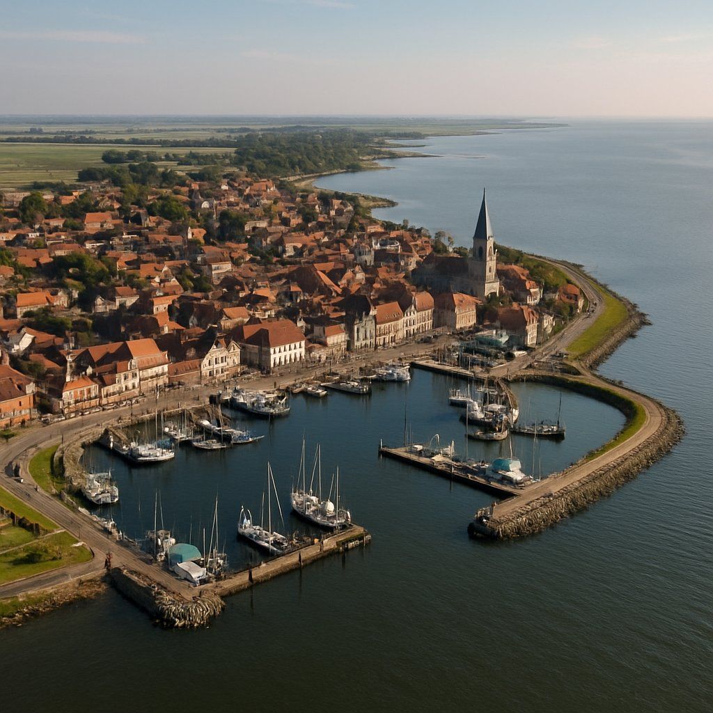 Kampen, Germany Cruise Port - overhead view of the Kampen itinerary stop located in the Europe - Western Europe cruising region