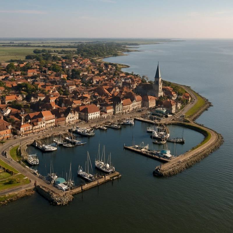 Kampen, Germany Cruise Port - overhead view of the Kampen itinerary stop located in the Europe - Western Europe cruising region