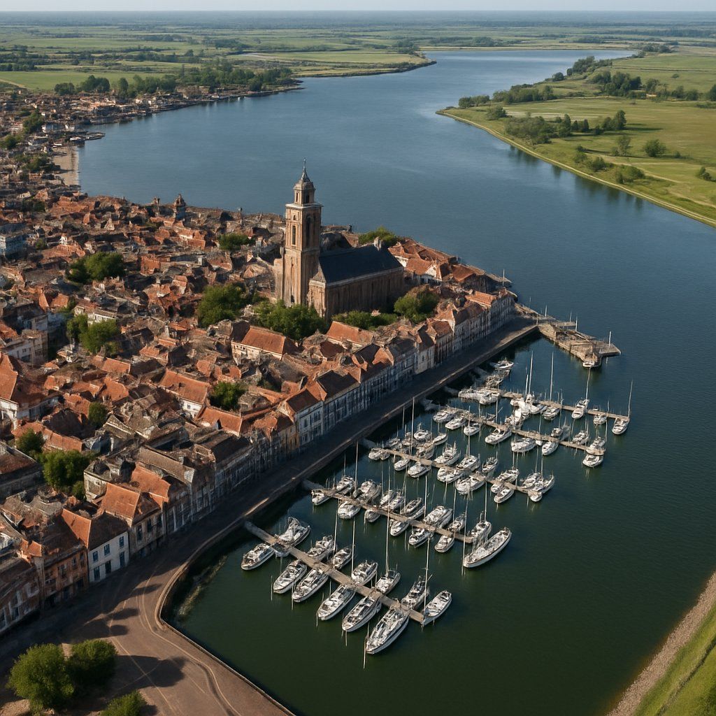 Kampen, Netherlands Cruise Port - overhead view of the Kampen itinerary stop located in the Europe - Western Europe cruising region