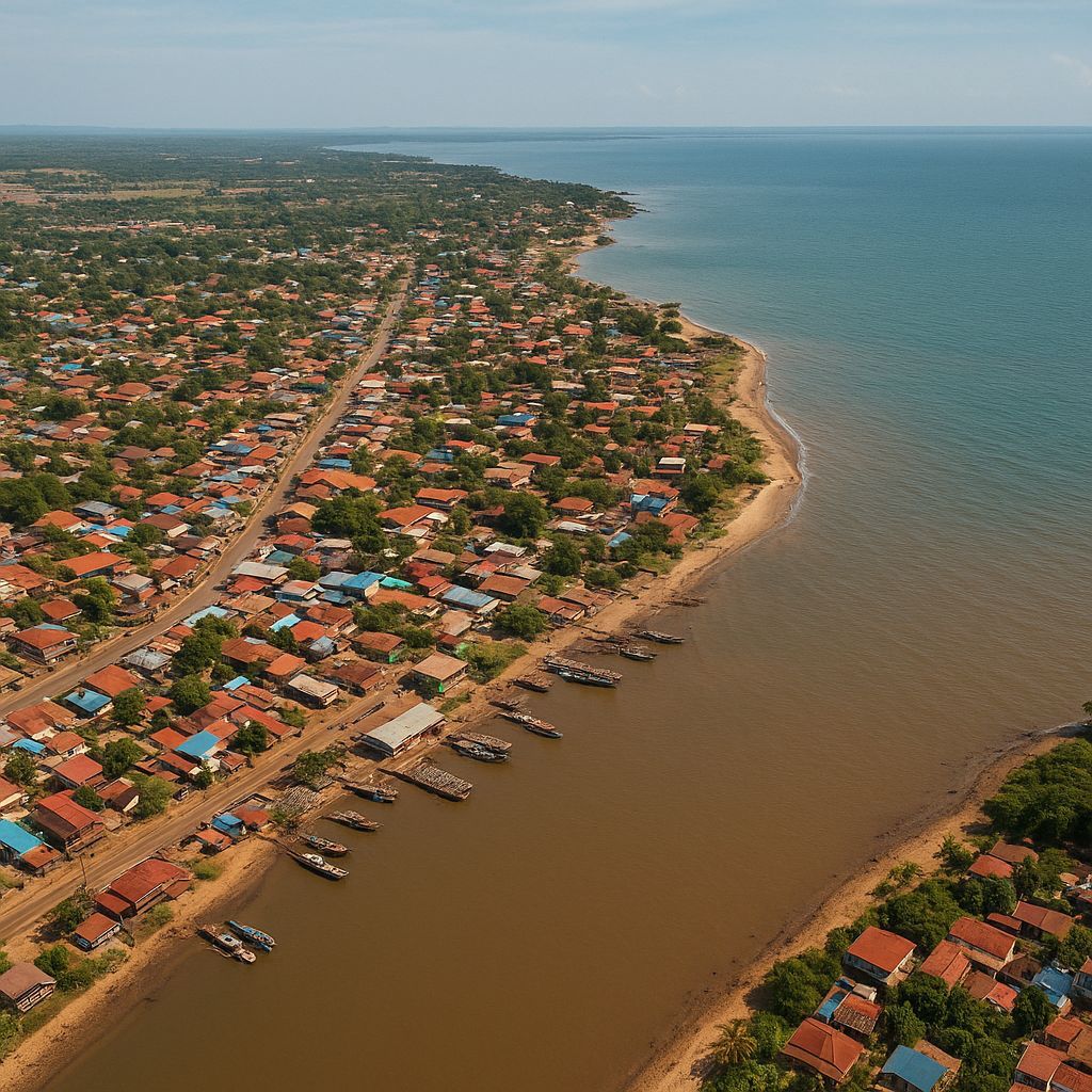 Kampong Thom, Cambodia Cruise Port - overhead view of the Kampong Thom itinerary stop located in the Other (Asia/Africa/Middle East) cruising region