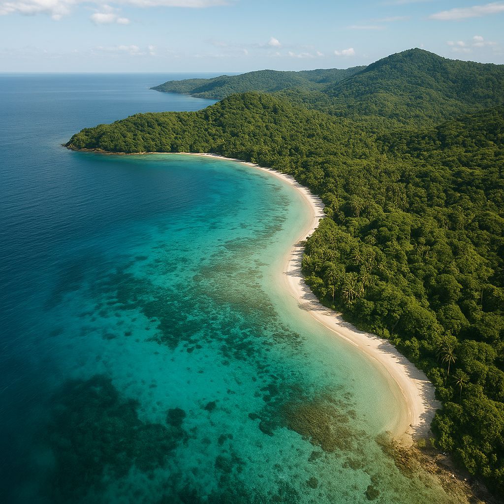 Karimunjawa  National Park, Indonesia Cruise Port - overhead view of the Karimunjawa itinerary stop located in the South Pacific cruising region
