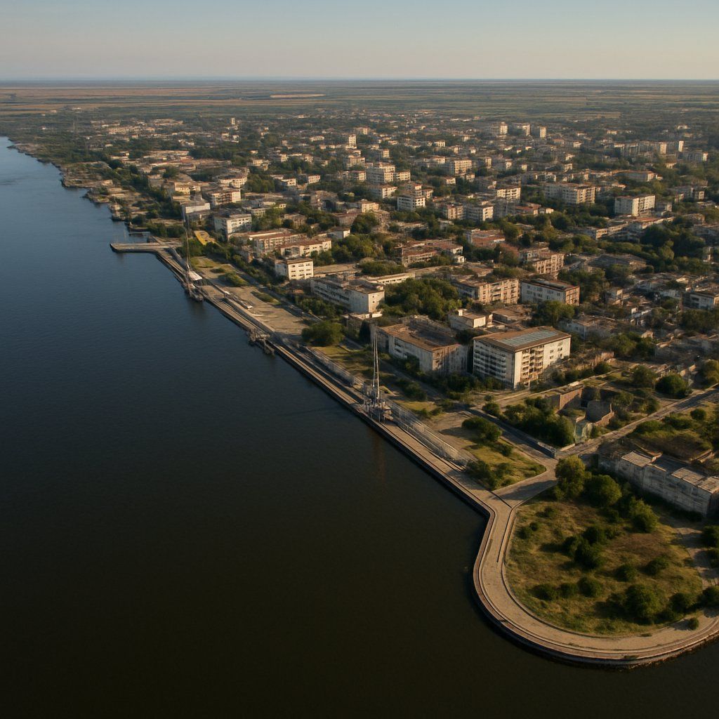 Kherson, Ukraine Cruise Port - overhead view of the Kherson itinerary stop located in the Europe - Eastern Europe cruising region