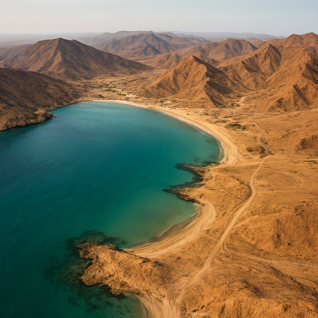 Khor Rori Khawr Rawri Oman Cruise Port - overhead view of the Khor Rori itinerary stop located in the Other (Asia/Africa/Middle East) cruising region