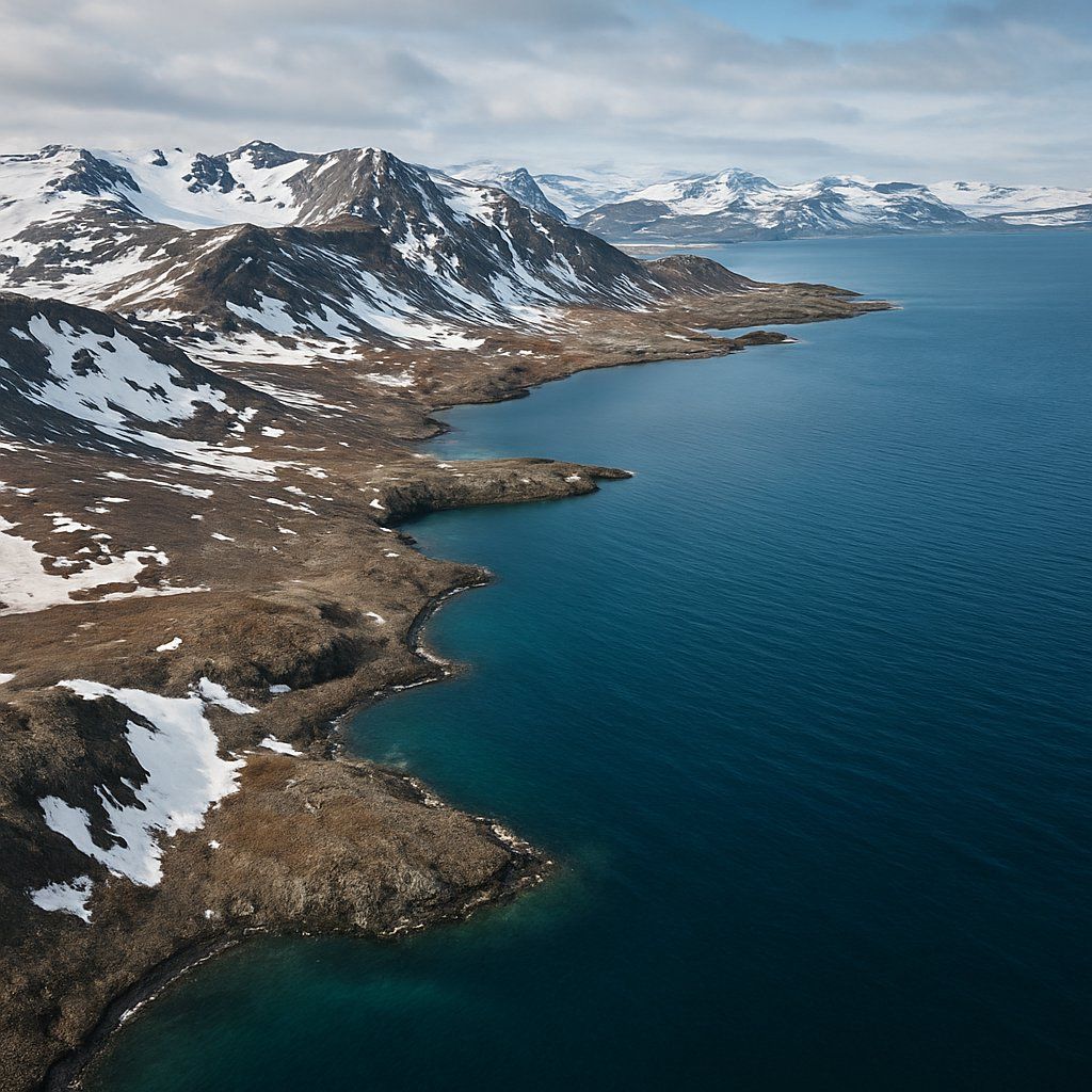 King George Island, South Shetland Islands, Antarctica Cruise Port - overhead view of the King George Isl itinerary stop located in the Other (Asia/Africa/Middle East) cruising region