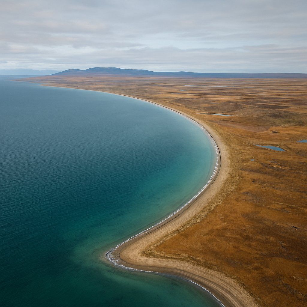Kolyuchin Bay, Russian Federation Cruise Port - overhead view of the Kolyuchin Bay itinerary stop located in the Europe - Northern Europe cruising region