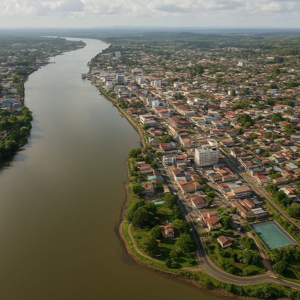 Kuching, Borneo, Malaysia Cruise Port - overhead view of the Kuching itinerary stop located in the Other (Asia/Africa/Middle East) cruising region
