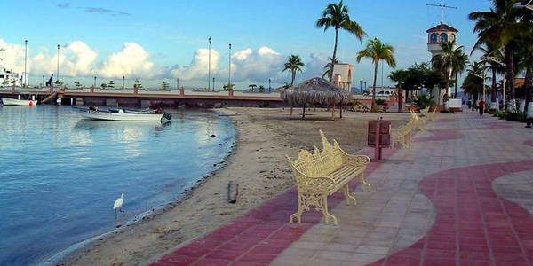 La Paz, Mexico Cruise Port - overhead view of the La Paz itinerary stop located in the Mexico cruising region