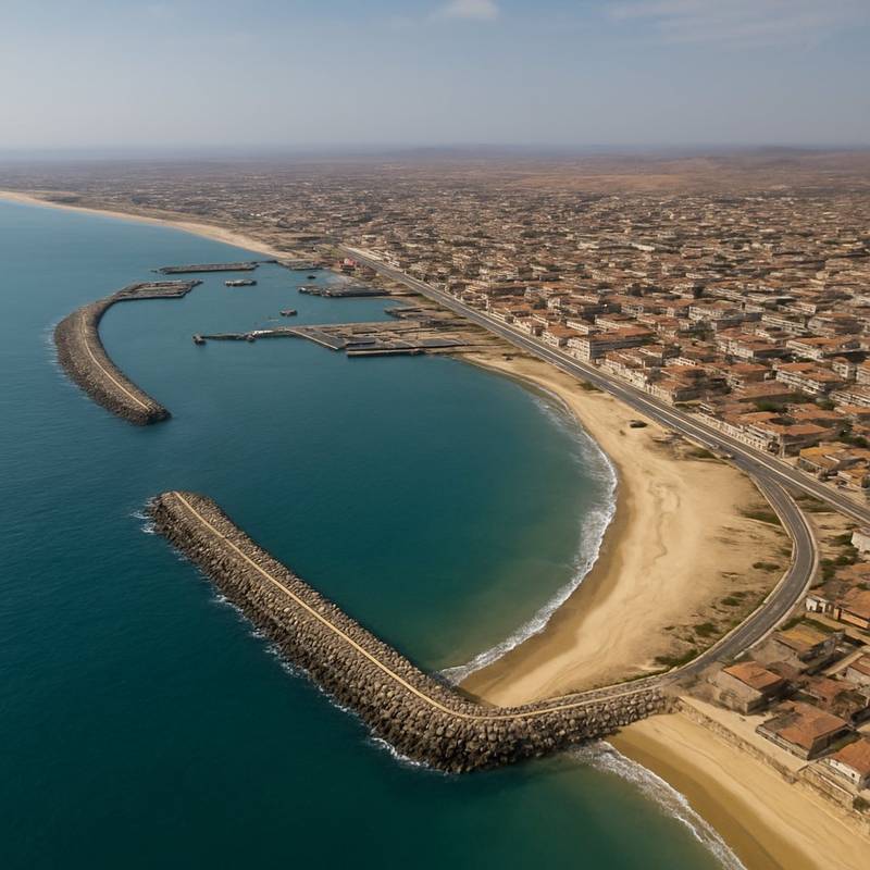 Lobito, Angola Cruise Port - overhead view of the Lobito itinerary stop located in the Other (Asia/Africa/Middle East) cruising region
